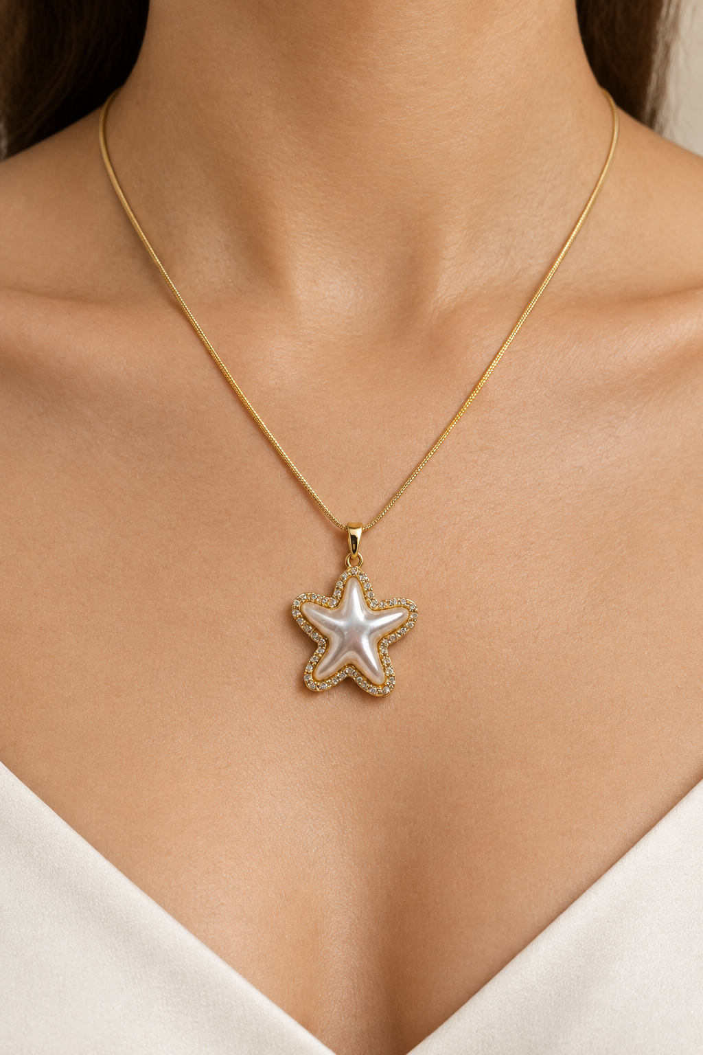 Starfish Halo Necklace