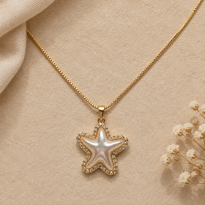 Starfish Halo Necklace