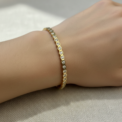 Crystal Row Baby Size Bangle