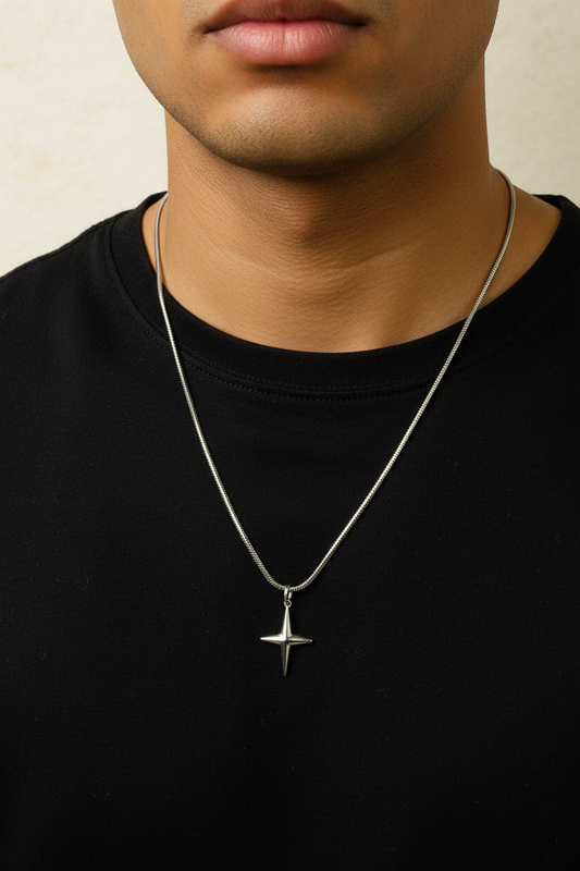 Steel Cross Unisex Necklace