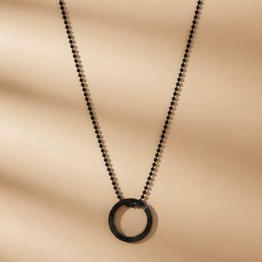 Black Ring Men's Necklace