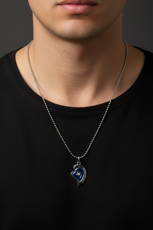 Blue Heart Necklace