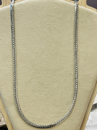 Men's Flat Link Chain Necklace