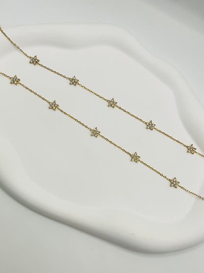 Floral Charm Anklet
