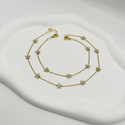 Floral Charm Anklet