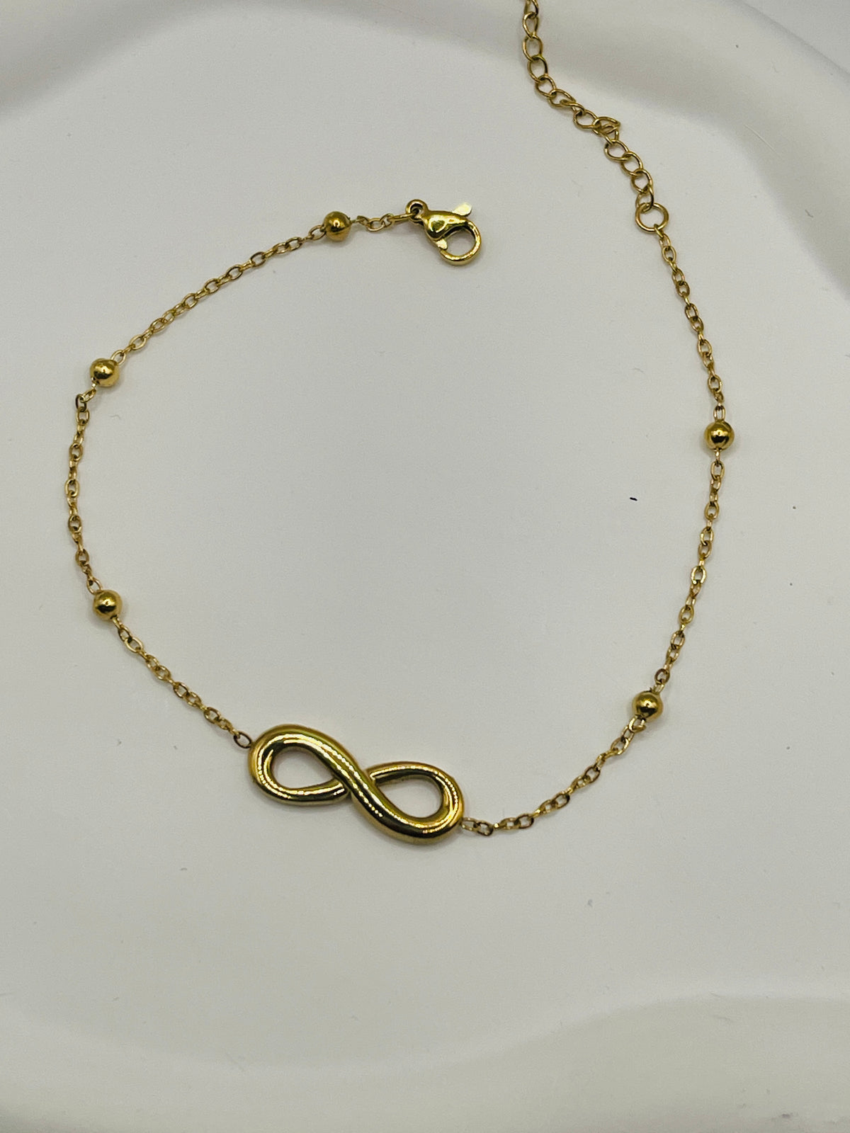 Gold Infinity Ball Chain Anklet