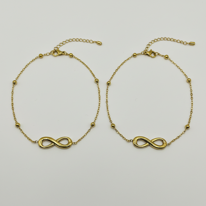 Gold Infinity Ball Chain Anklet
