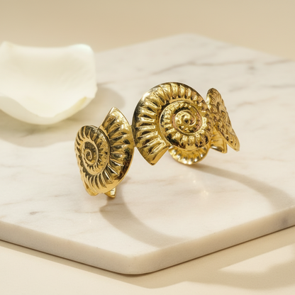 Spiral Shell Cuff Bangle