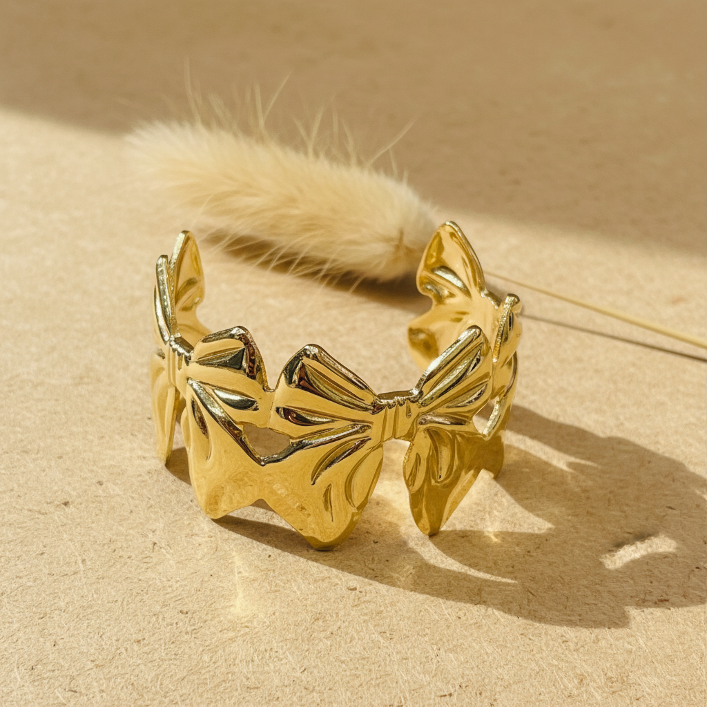 Bow Ribbon Cuff Bangle