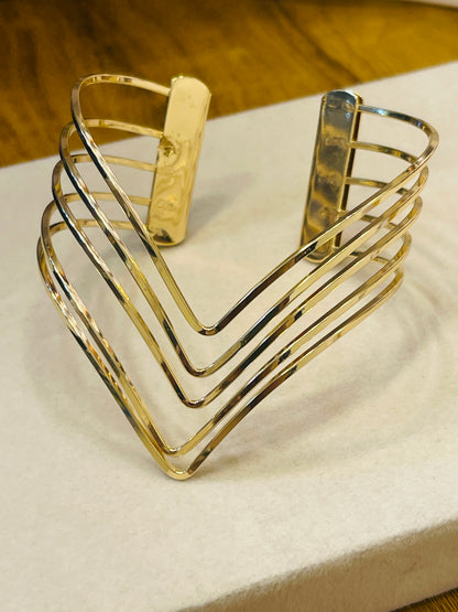 V Shape Wire Cuff Bangle