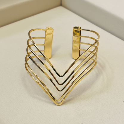 V Shape Wire Cuff Bangle