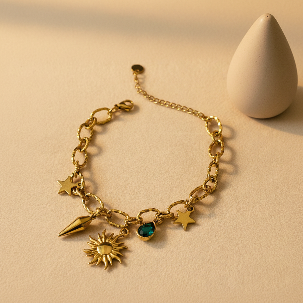 Sun and Star Charm Bracelet