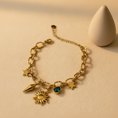 Sun and Star Charm Bracelet