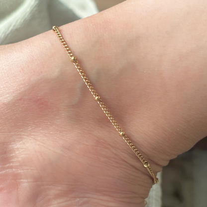 Gold-Tone Dainty Chain Anklet