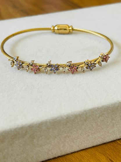 Pastel Flower Vine Bangle