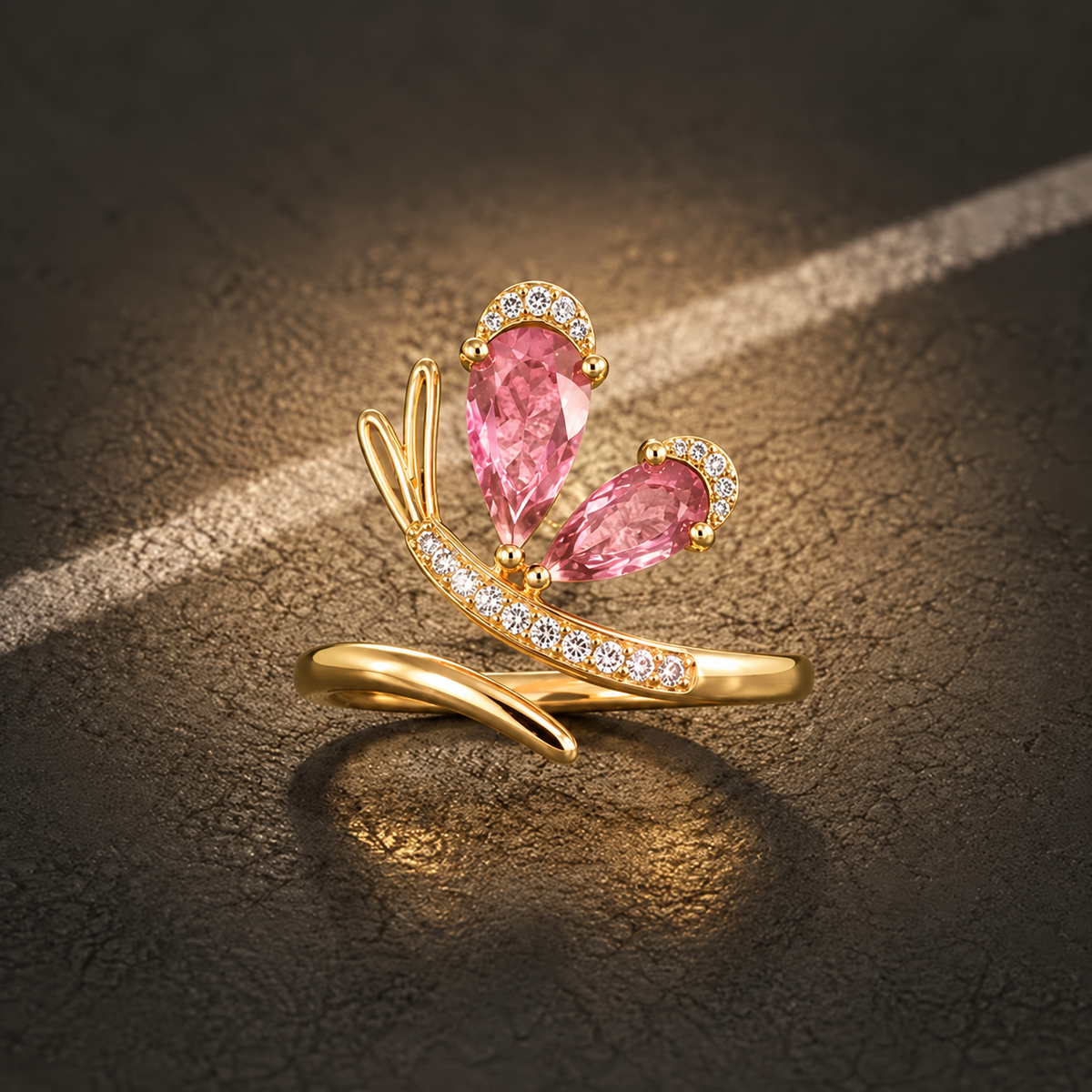 Butterfly Wing Adjustable Ring