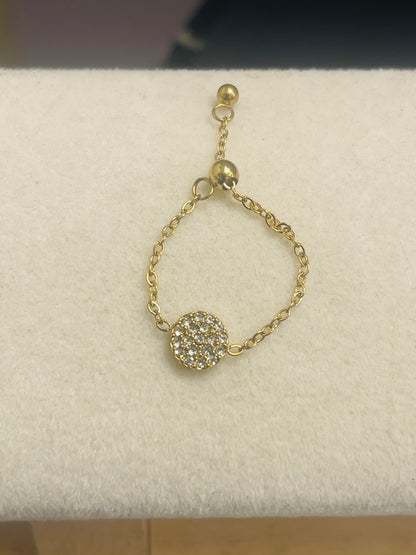 Pavé Disc Adjustable Ring