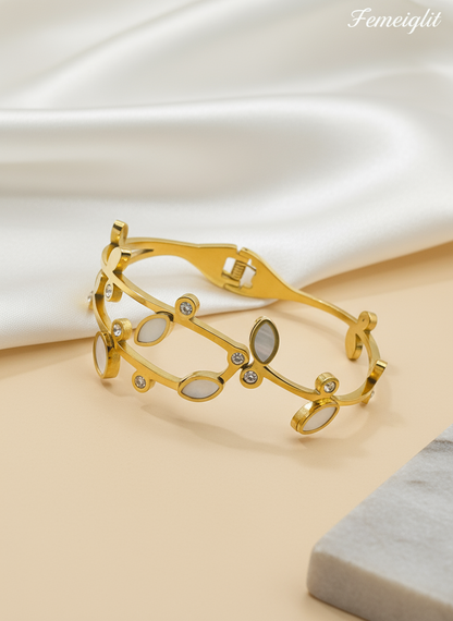 Vine Blossom Statement Bangle