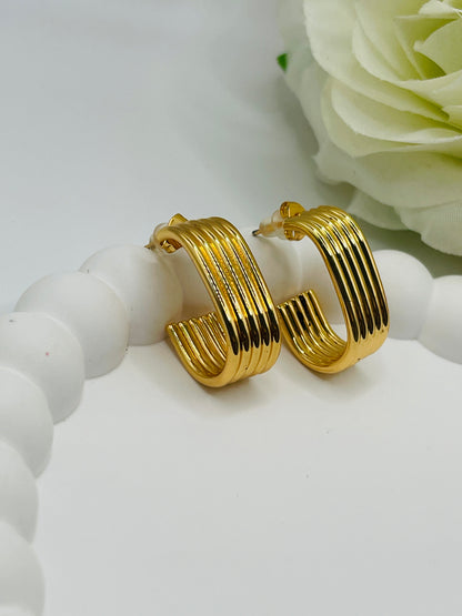 Gold Multi-Band Architectural Hoops