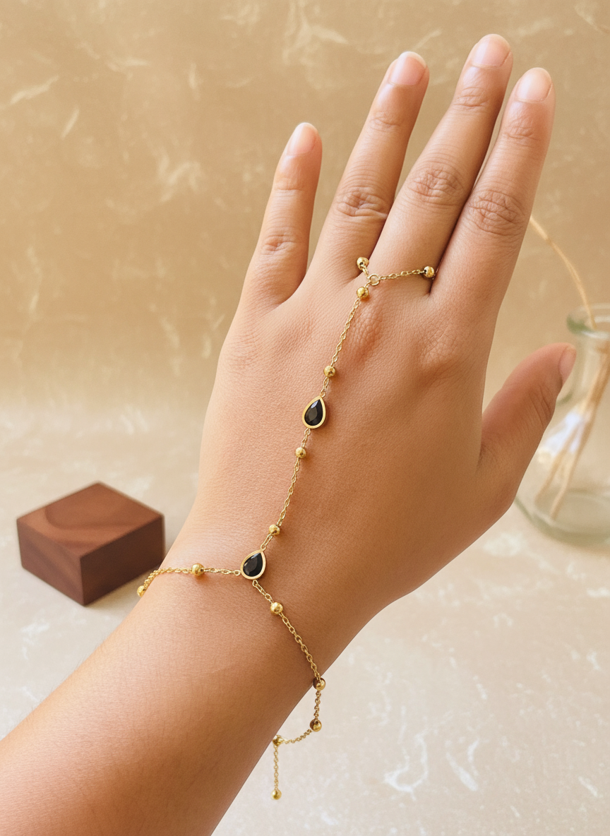 Golden Teardrop Hand Set