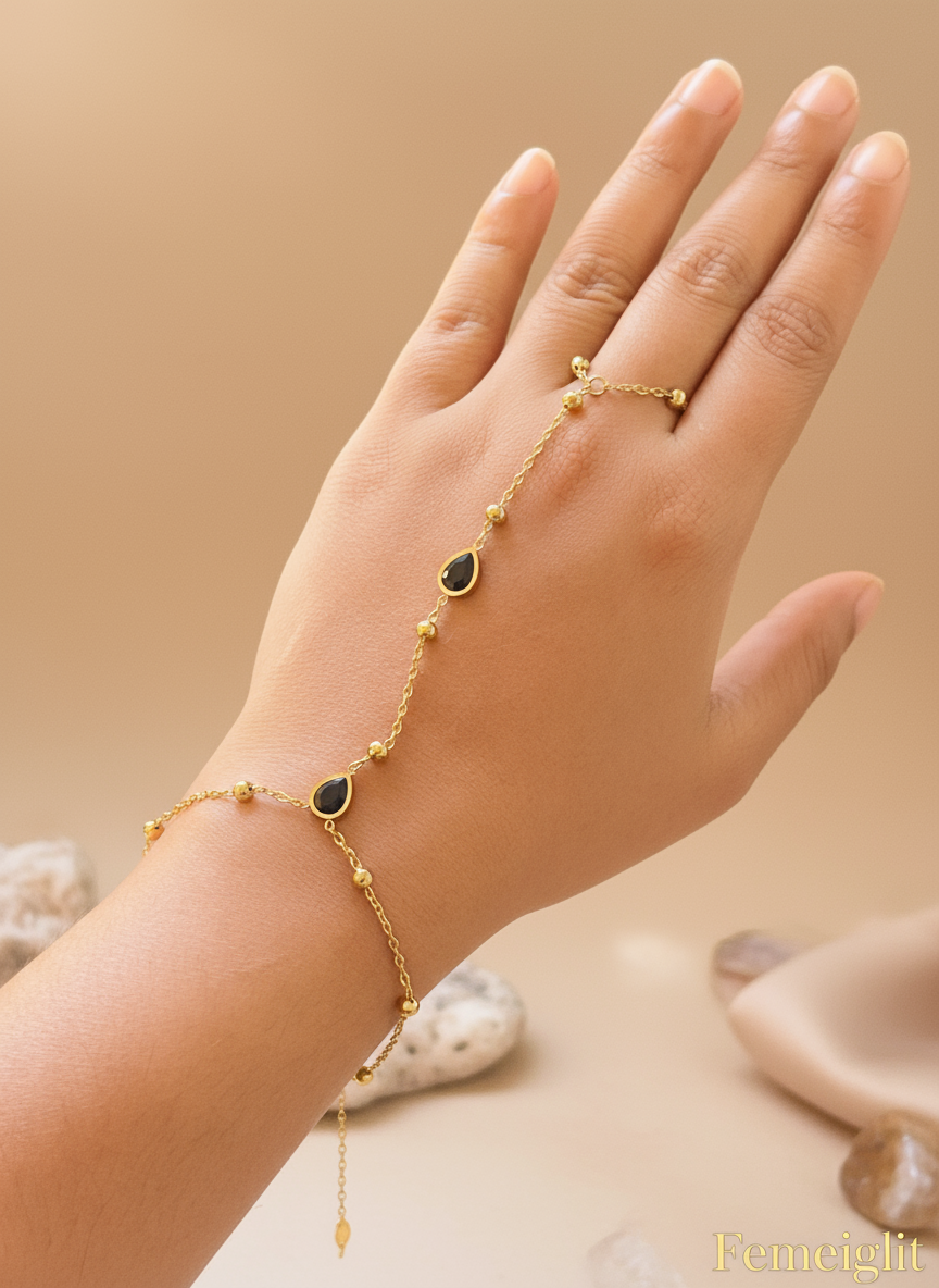 Golden Teardrop Hand Set