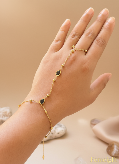 Golden Teardrop Hand Set