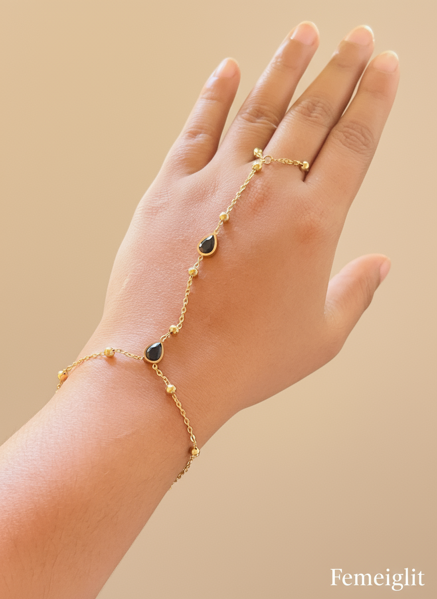 Golden Teardrop Hand Set
