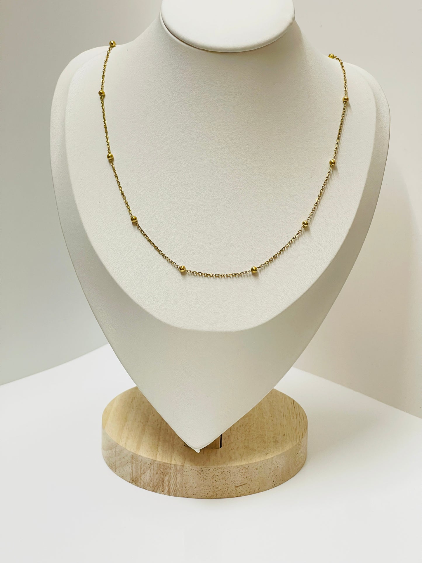 Golden Bead Grace Necklace