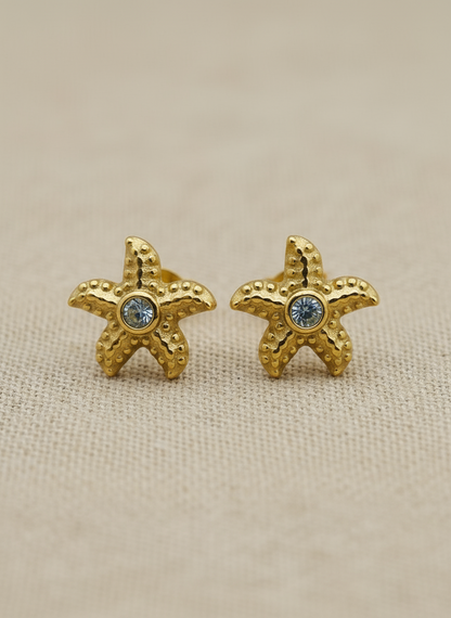 Golden Starfish Studs