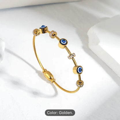 Evil Eye Charm Bangle