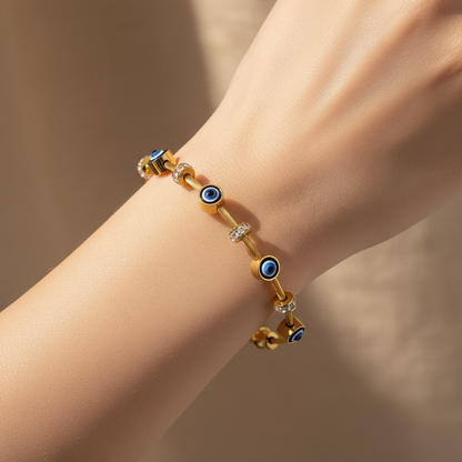Evil Eye Charm Bangle