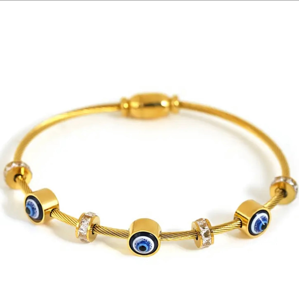 Evil Eye Charm Bangle