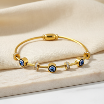 Evil Eye Charm Bangle
