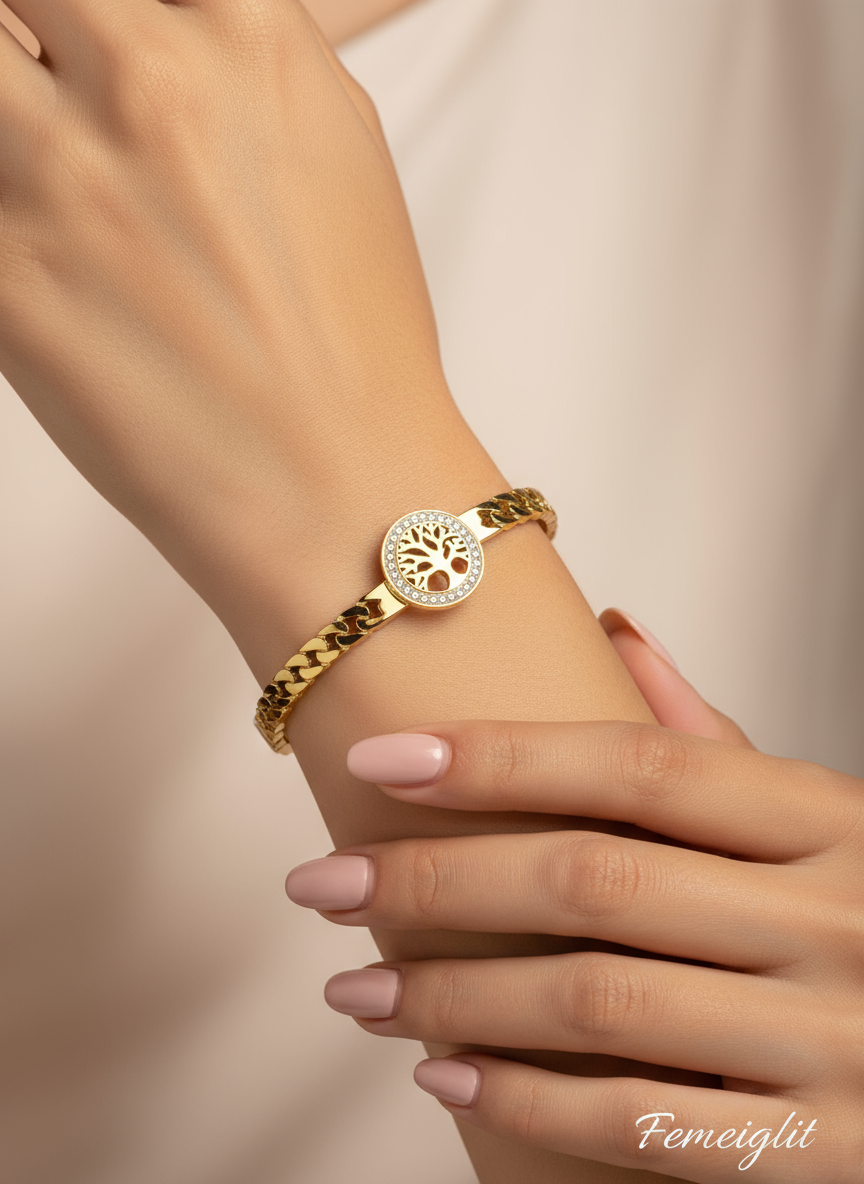 Golden Serenity Bangle