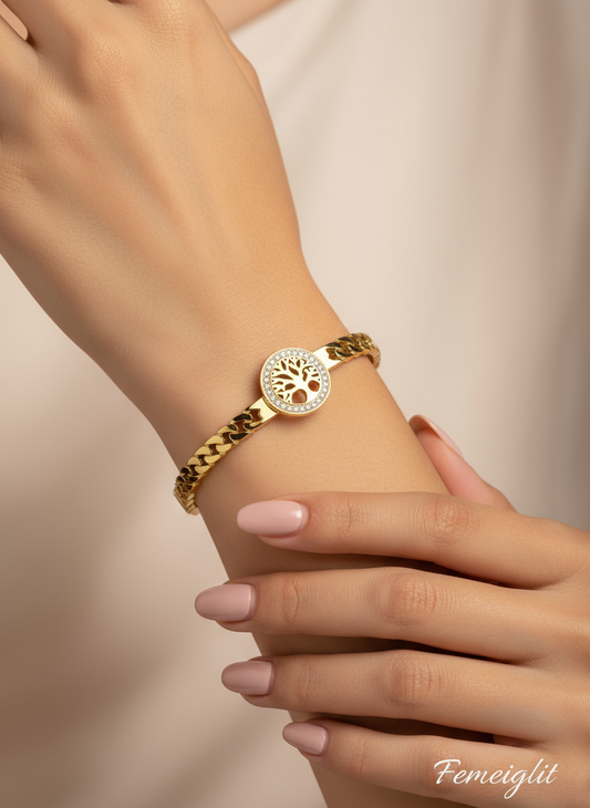 Golden Serenity Bangle