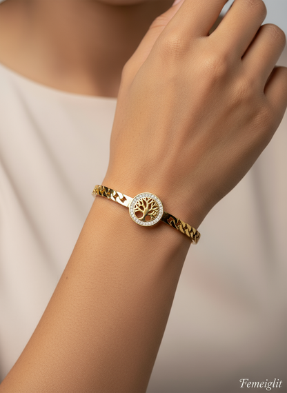 Golden Serenity Bangle