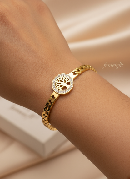 Golden Serenity Bangle