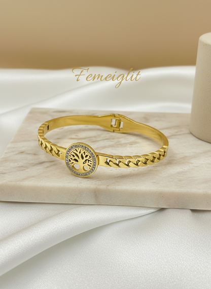 Golden Serenity Bangle