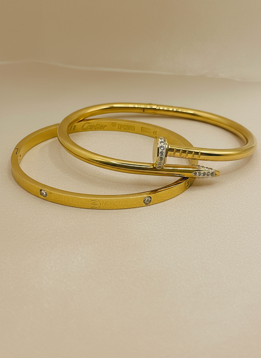 Nail & Love Stack Bangle Set