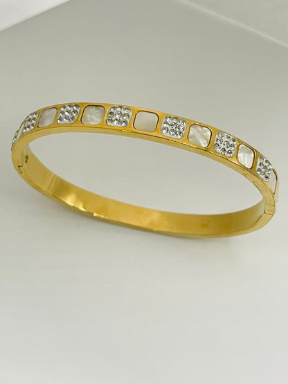 Mother of Pearl Check Cuff