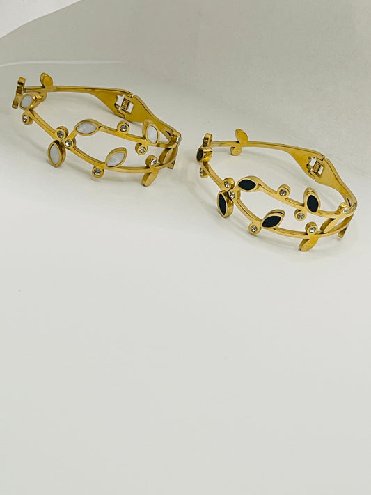 Vine Blossom Statement Bangle