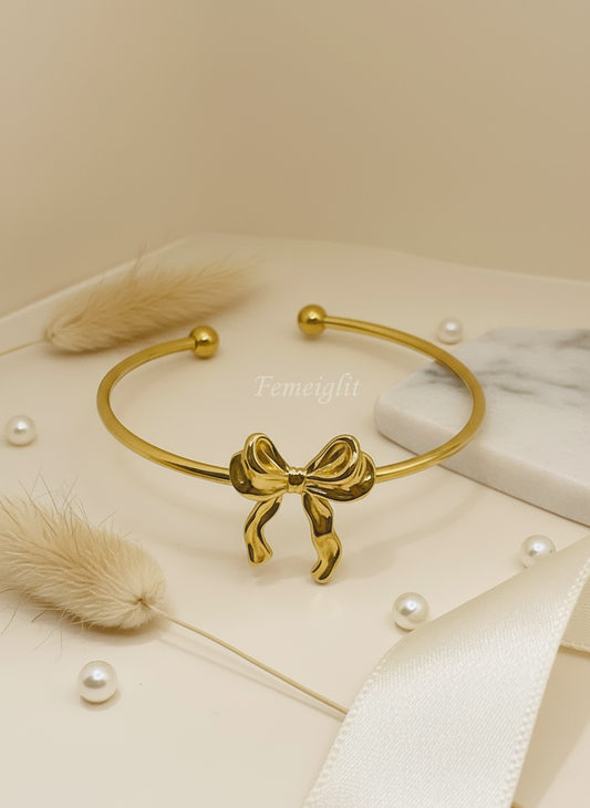 Dainty Bow Tie Cuff Bangle