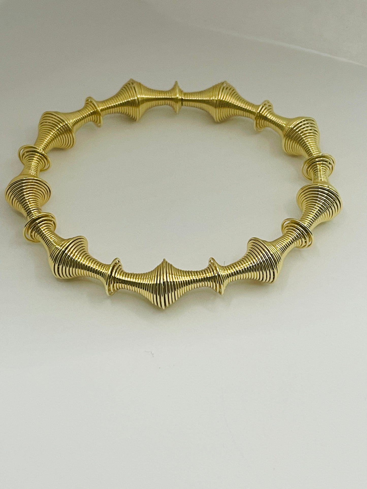 Golden Coil Wire Bangle