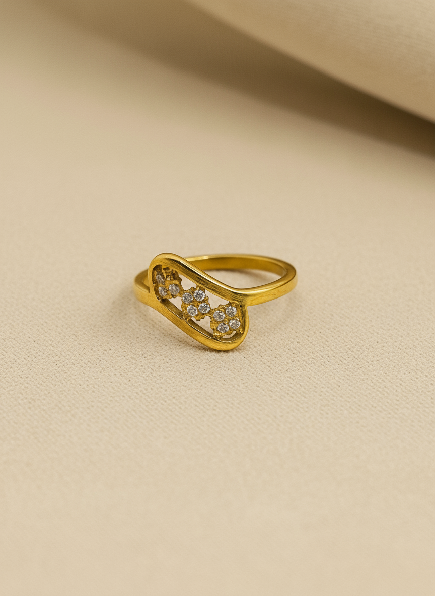 Dainty Bloom Cluster Ring