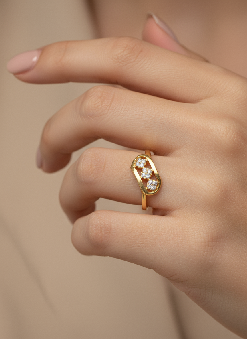 Dainty Bloom Cluster Ring