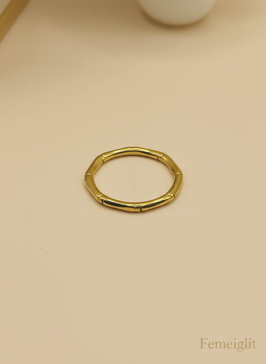 Golden Bamboo Ring