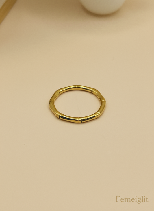 Golden Bamboo Ring