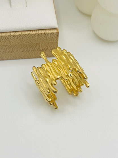 Abstract Gold Texture Ring