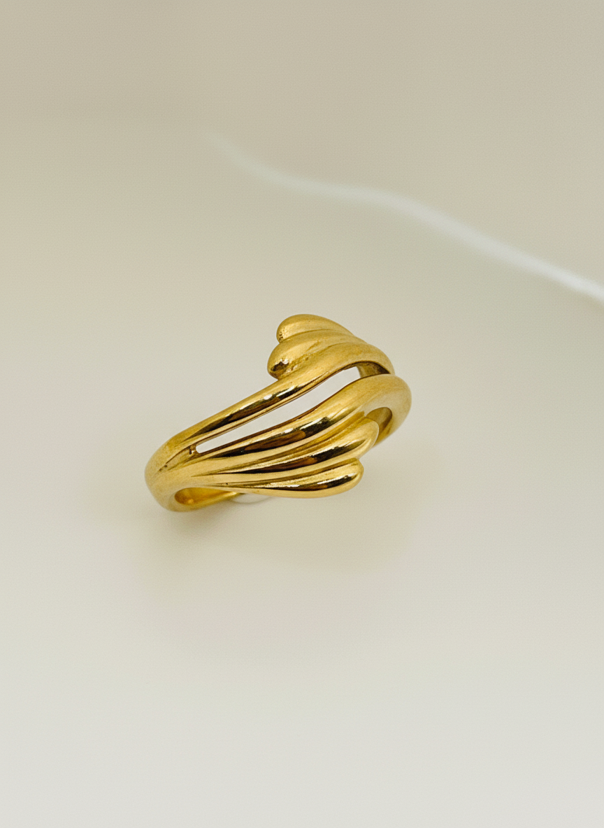 Golden Cascade Ring