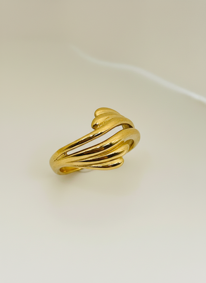 Golden Cascade Ring